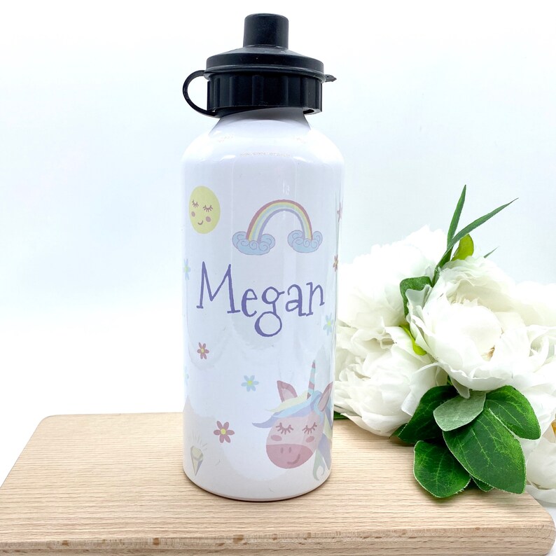 Botella De Agua Personalizada Niños Botella de agua personalizada de unicornio niños nombre | Etsy