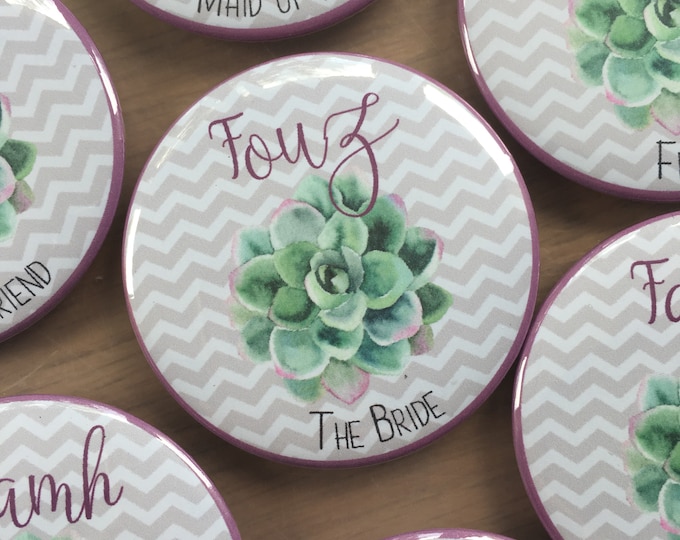 Succulent Themed Gift Mirror, Bridesmaids Thank You Gifts for Hen Party Favour, Maid of Honour Gift, Mirror,