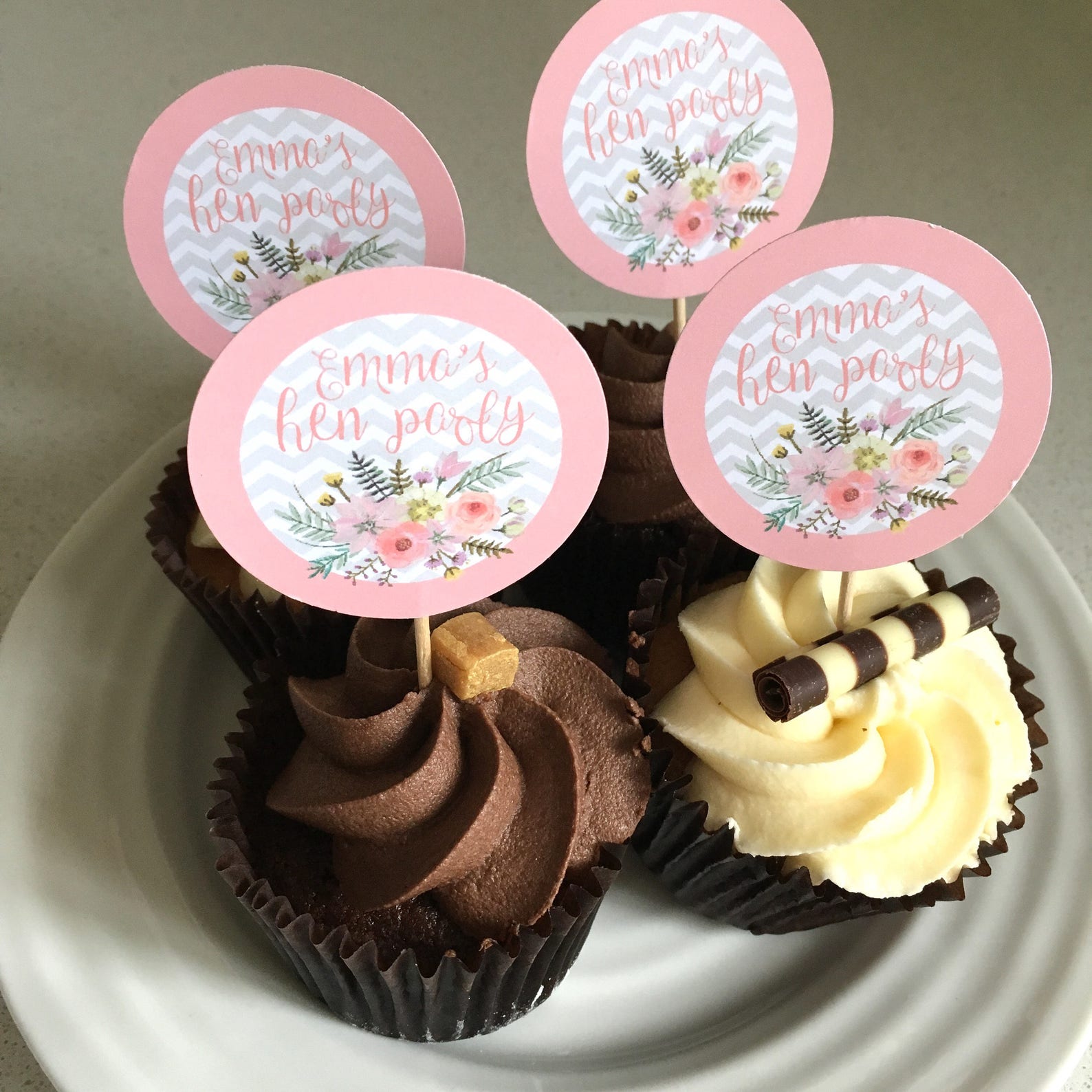 Personalised Hen Party Cake Toppers Bridal Shower Cupcake Etsy UK