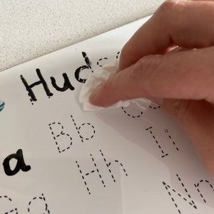 Custom Children's Placemat With Handwriting Practice Letters ...