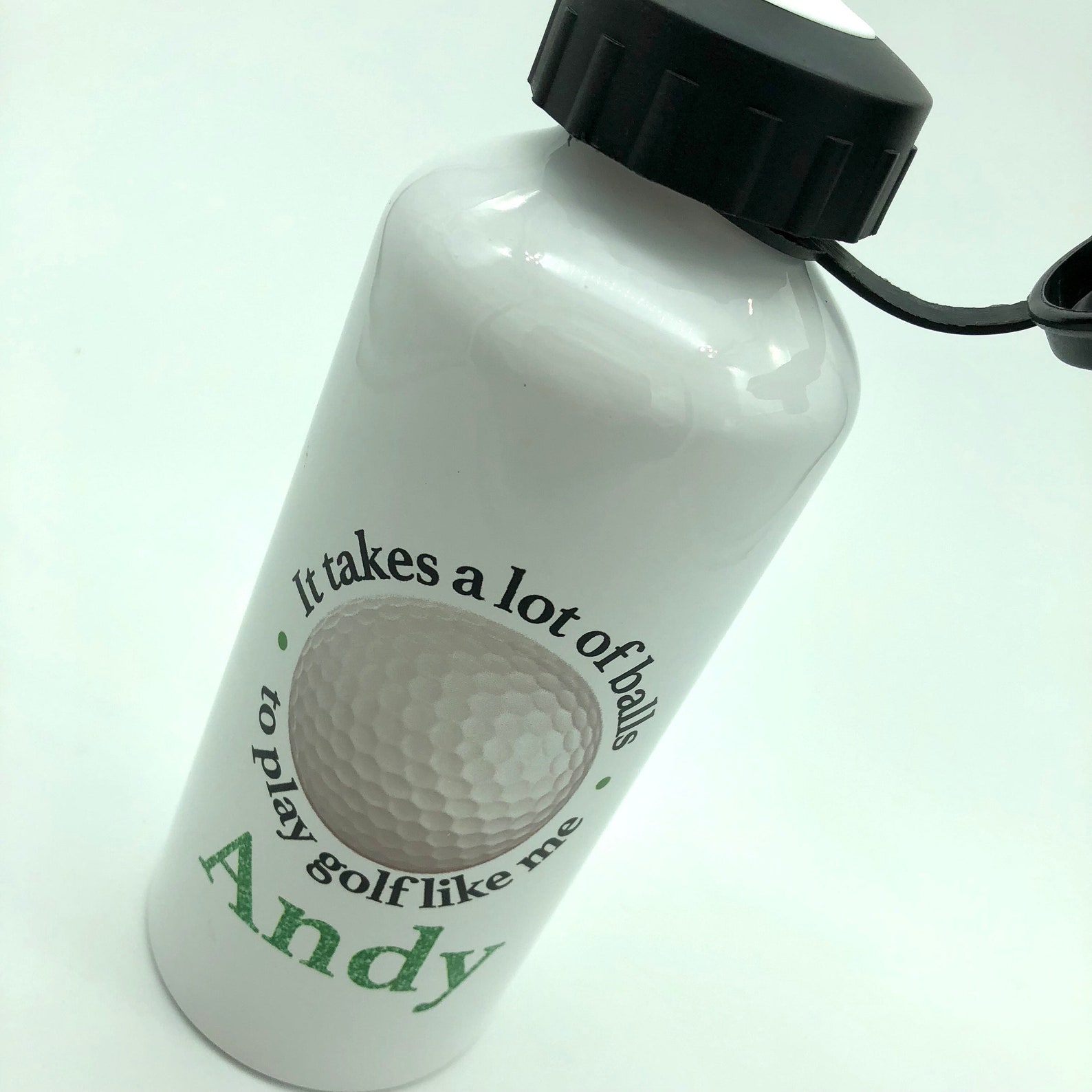 Personalised Golf Water Bottle Custom Name Steel Sports Etsy