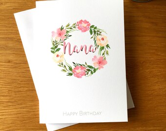 Grandmother Birthday Card, Happy Birthday Grandma, Birthday Card Nana, Card for Nana - Nan - Nanny - Gran - Granny - Grandma Birthday Card