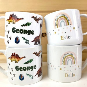 Personalised Child's Cup 6oz Mini Mug - Plastic / Ceramic - Gift for Toddler Son or Daughter / Gifts for Grandchildren - Choice of Design image 4