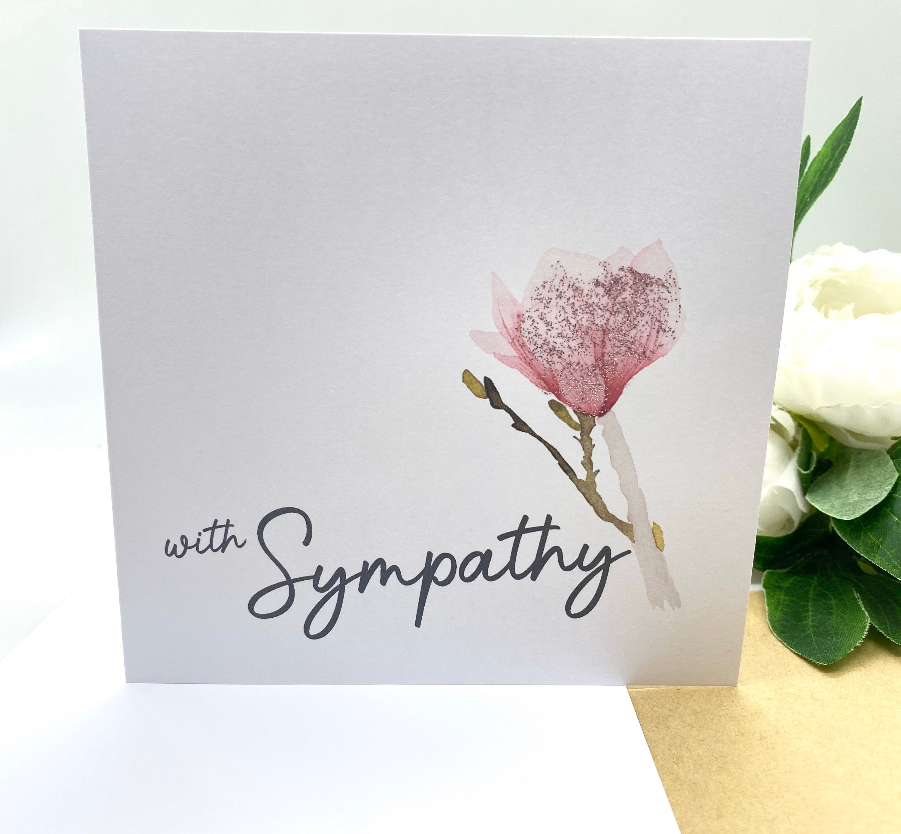 Sympathy Card With Flowers for Loss of Loved One Hand Etsy UK