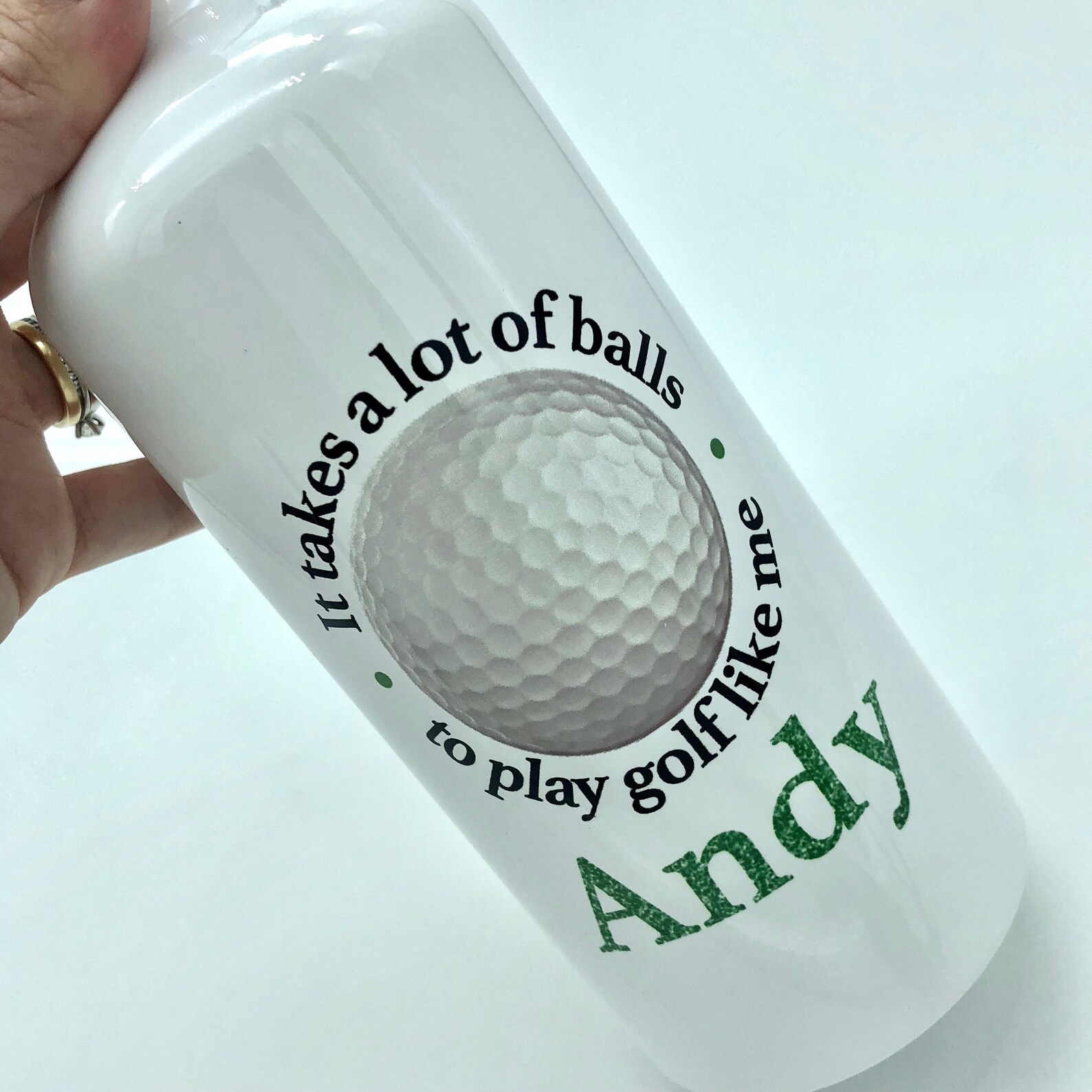 Personalised Golf Water Bottle Custom Name Steel Sports Etsy