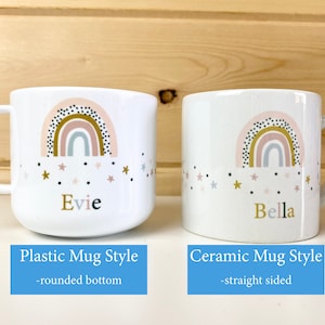 Personalised Child's Cup 6oz Mini Mug - Plastic / Ceramic - Gift for Toddler Son or Daughter / Gifts for Grandchildren - Choice of Design image 2