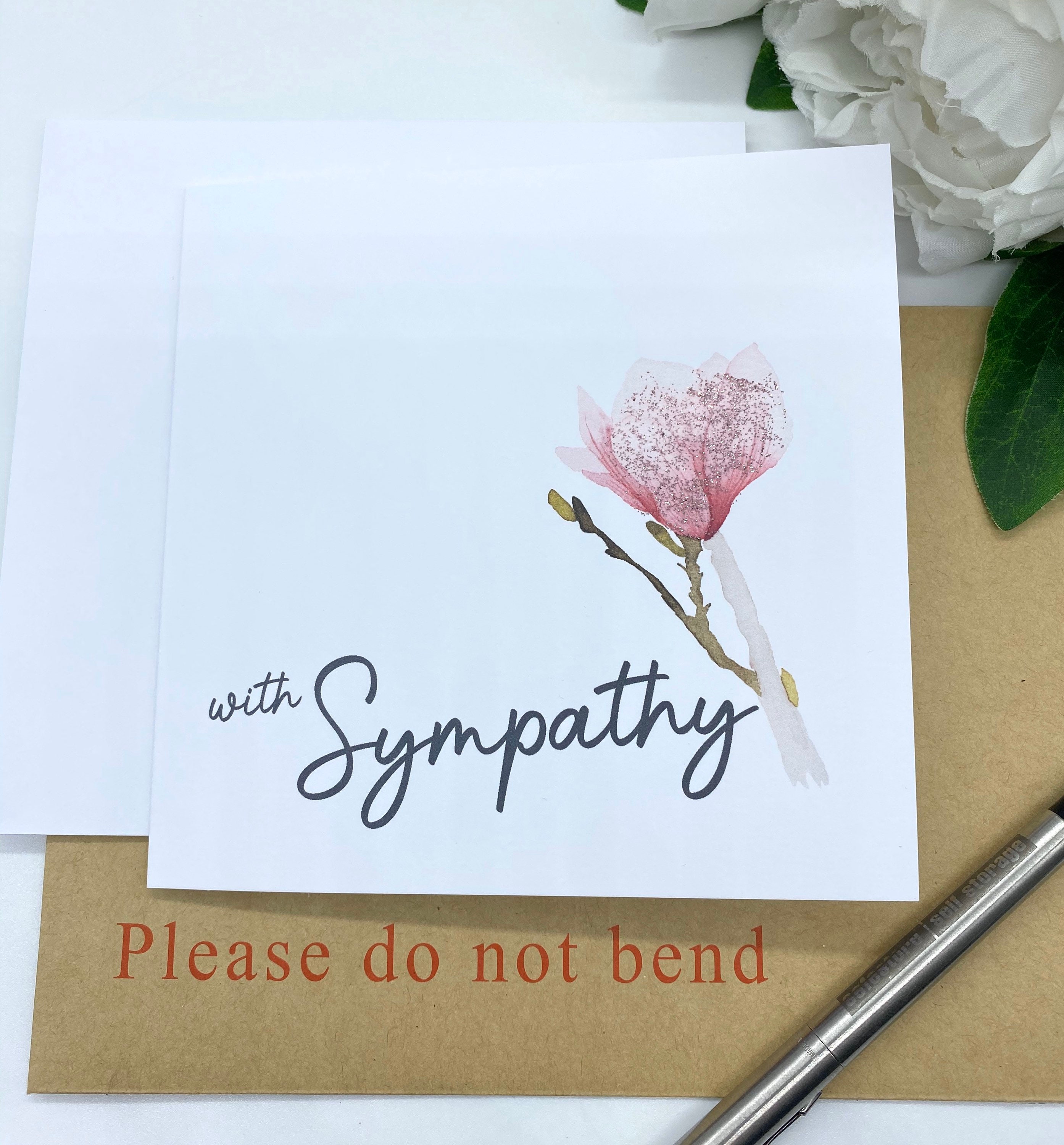 Sympathy Card With Flowers for Loss of Loved One Hand Etsy UK