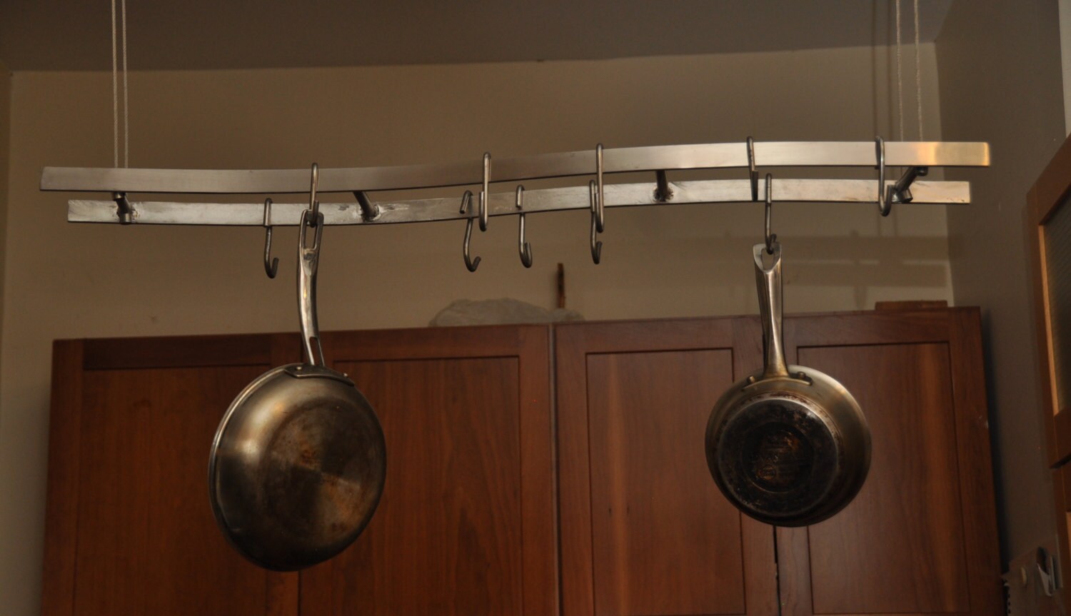etsy hanging pot rack