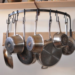 Hand crafted pot-rack and hooks