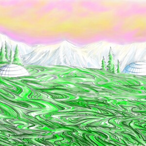 Sunset Domes, Art Prints