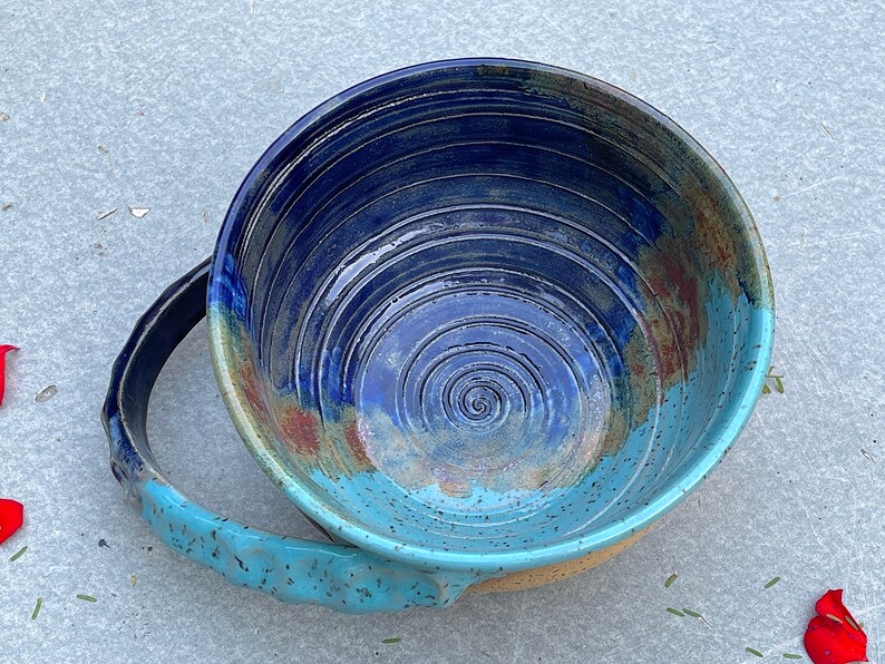 Large Soup Bowl Microwave Safe Pottery Bowl with Handle Etsy