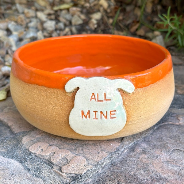 Large Dog Bowl Handmade Ceramic Dog Food Bowl Pet Dish Gift for Dogs Ceramic Pet Bowl Unique Pottery Dog Bowl Fun Gift for Dog Lovers