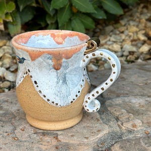 Fairy Coffee Mug, Handmade Fairy Coffee Mug 12oz., Ceramic Teacup, Unique Gift for Her, Unique Ceramic Mug