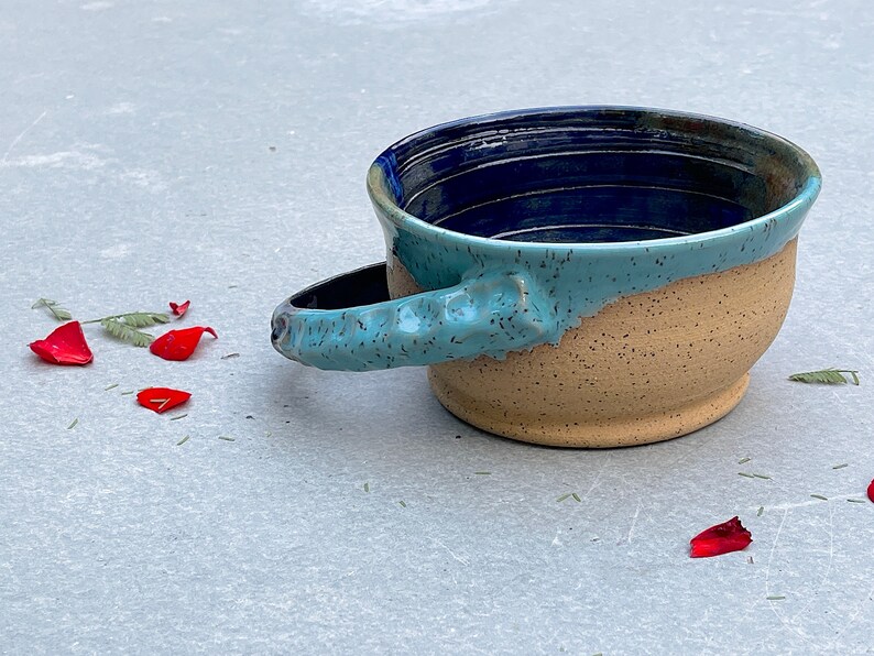 Large Soup Bowl Microwave Safe Pottery Bowl with Handle Etsy