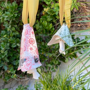 Handmade Ceramic Bell Set: Unique Garden Wind Chime