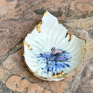 Ceramic Pink Flamingo Ring Dish, Handmade Jewelry Dish, Wedding Ring Dish, Unique Gift for Her