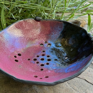 Ceramic Berry Bowl, Small Colander, Berry Basket, Handmade Kitchen Pottery