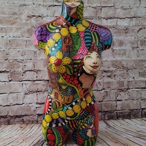 Painted mannequin, Hand painted art, Abstract art, Altered art, Retro, Bohemian, Once Upon a Time, Nursery Rhyme Art, Fairy Tale Art