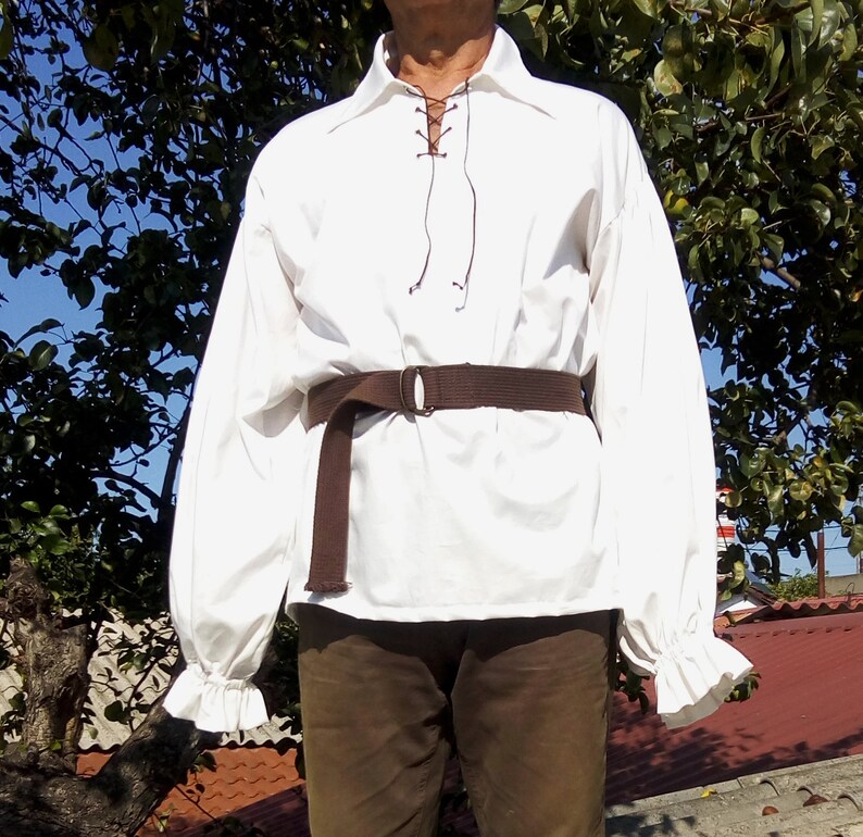 Peasant Blouse Men Medieval Shirt Cosplay Pirate Shirt LARP Etsy