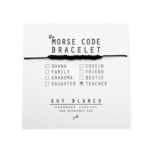 TEACHER // Morse Code Bracelet - Teacher Morse Code Bracelet, Teacher Bracelet, Teacher Beaded Bracelet, Teacher Gift