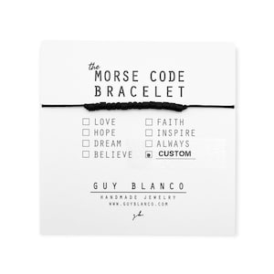 CUSTOM // Matte Black Beaded Morse Code Bracelet - Custom Morse Code Bracelet, Personalized Morse Code Bracelet, Custom Bracelet