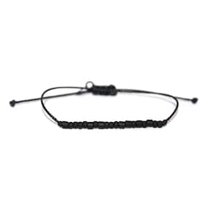 BALANCE // Pulsera de código Morse con cuentas negras mate - Pulsera de equilibrio, pulsera de código Morse de equilibrio, pulsera de cuentas de equilibrio