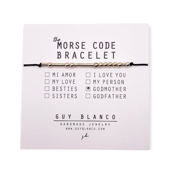 Godmother morse code bracelet deals
