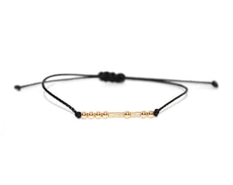 HOPE // Morse Code Bracelet (14K Gold Filled) - Hope Bracelet, Hope Morse Code Bracelet, Hope Beaded Bracelet