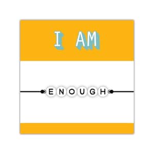 I AM / I Am Letter Bead Armband - Ich bin genug, ich bin mutig, ich bin gesegnet, ich bin dankbar, ich bin stark, ich bin schön, ich bin Armband