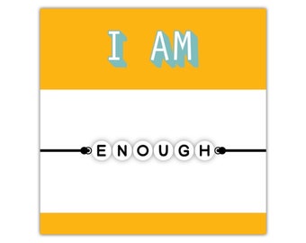 I AM // I Am Letter Bead Bracelet - I Am Enough, I Am Brave, I Am Blessed, I Am Grateful, I Am Strong, I Am Beautiful, I Am Bracelet