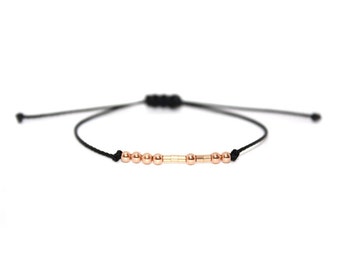 HOPE // Morse Code Bracelet (14k Gold Filled, Rose Gold Filled, Sterling Silver) - Hope Morse Code Bracelet, Hope Bracelet