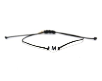CUSTOM // White Letter Bead Bracelet (Simple) - Initial Bracelet, Custom Letter Bead Bracelet, Custom Initial Bead Bracelet, Letter Bracelet