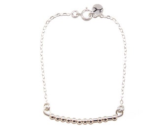 SISTER // Morse Code Beaded Chain Bracelet (Sterling Silver) - Sister Morse Code Bracelet, Sister Bracelet, Sister Gift