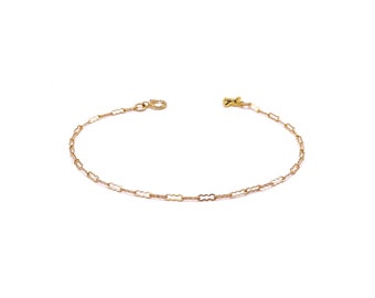 KRINKLE // Krinkle Chain Bracelet or Necklace (14K Gold Filled) - Gold Chain Bracelet, Simple Chain Bracelet, Simple Gold Chain Necklace