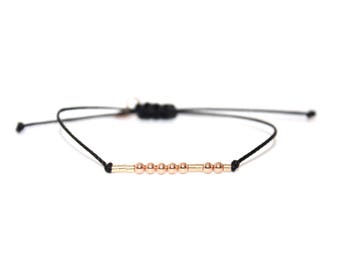 OHANA // Morse Code Bracelet (14k Gold Filled, Rose Gold, Sterling Silver) - Ohana Bracelet, Ohana Morse Code Bracelet