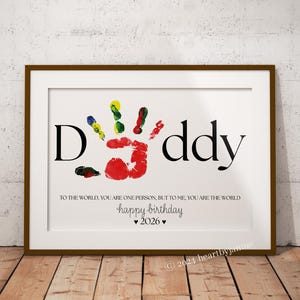 Handprint Birthday Gift for Daddy: Toddler Keepsake (Digital Download)