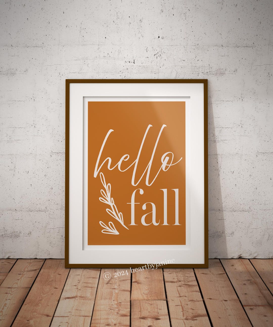 Hello Fall Printable Wall Art - Etsy