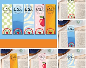 Teacher Appreciation Bookmarks: Colorful Quote, Printable Gift (Instant Download)