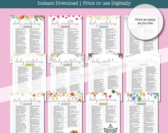 Daily Mindfulness Prompts: 365 Activities for Wellness (Printable/Digital)