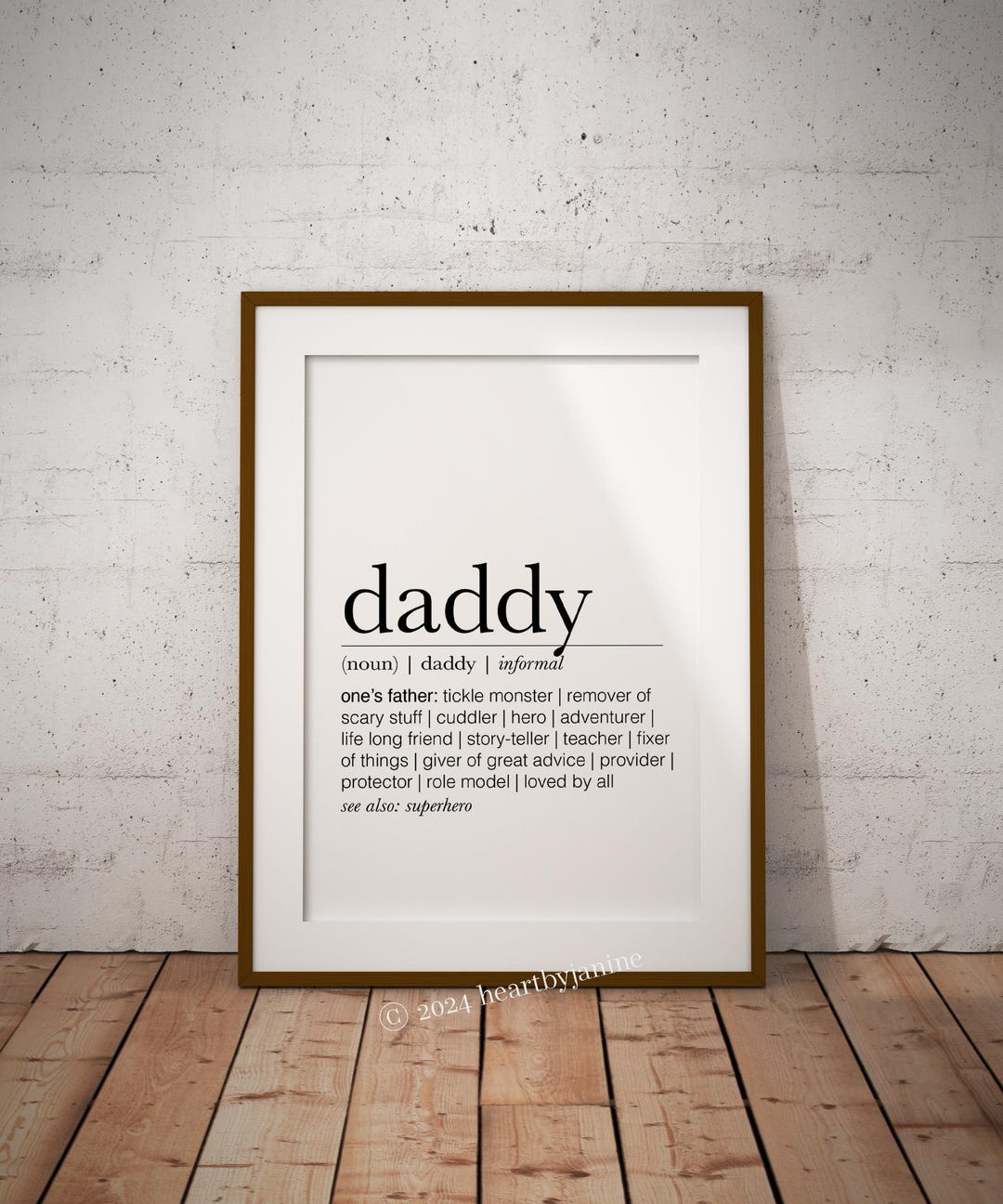 Daddy Definition Art Print | Father's Day Gift (digital Download) - Etsy