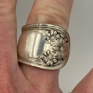 Daisy-New Daisy Sliveplate Vintage Spoon Ring 1910