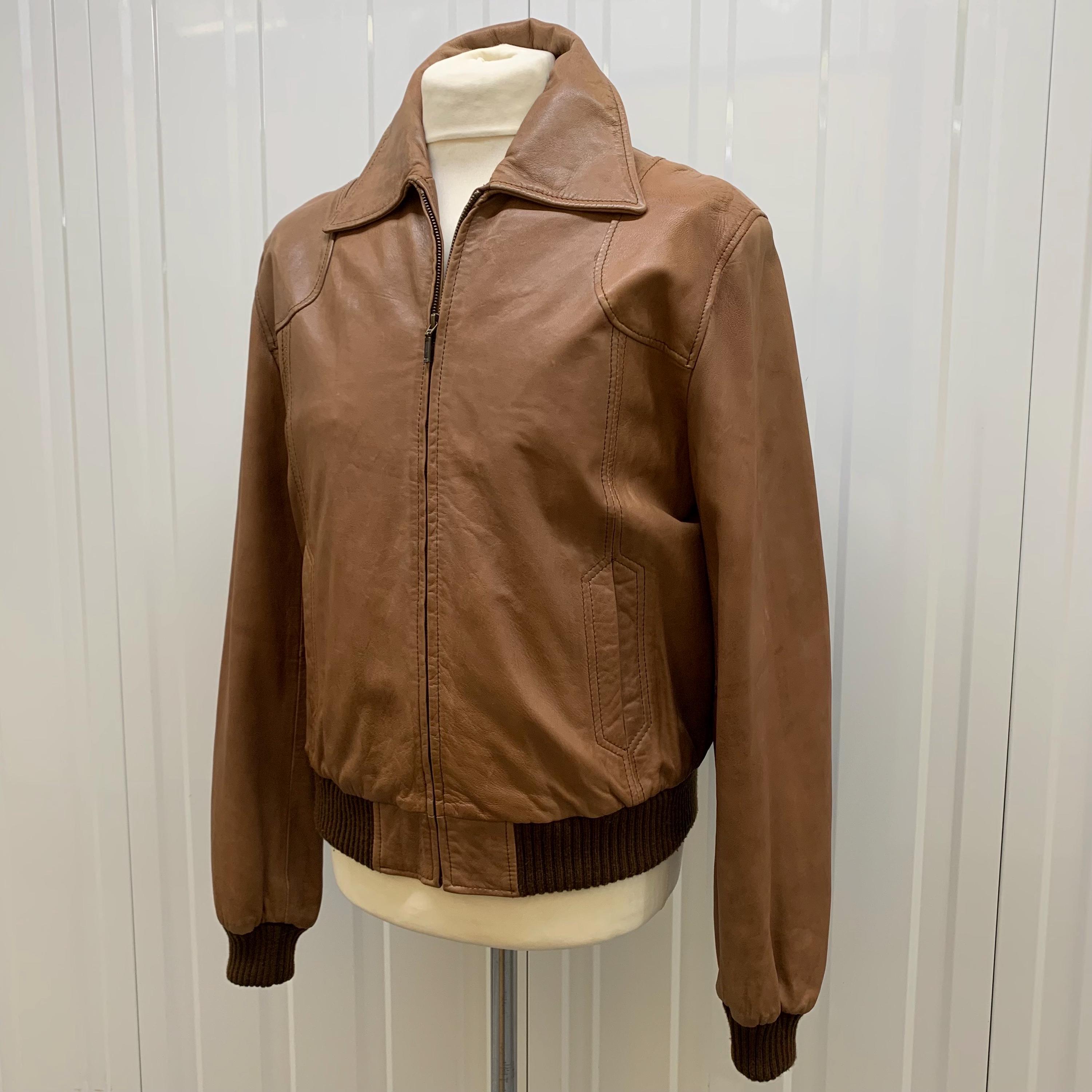 70s Leather Bomber - Etsy 70s Leather Bomber - Etsy