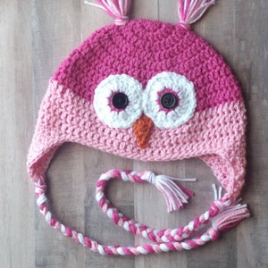 Crochet Owl Hat, Made to Order, Size Teen/Adult,  photo prop, winter hat