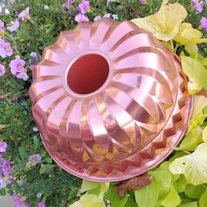Vintage Copper Bundt Pan Jello Mold 9 Cups Aspic Mold  style Like new, Country Cottage Decor by Mirro