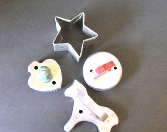 Cookie/Biscuit Cutters, Mid Century Aluminum Vintage Collector Items