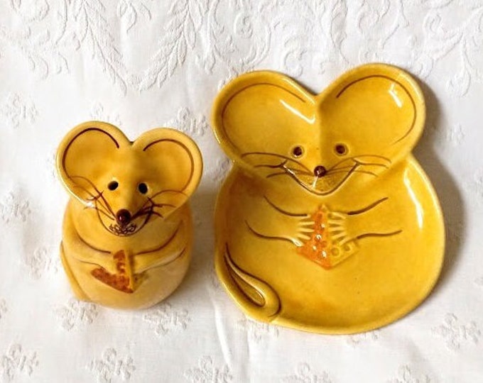N.S. Gustin California Pottery Mouse/cheese Shaker and Etsy