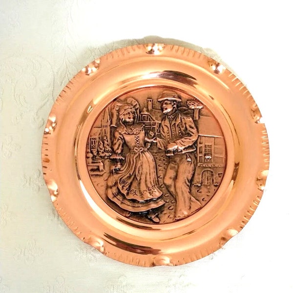 Vintage Copper Plate Decorative French