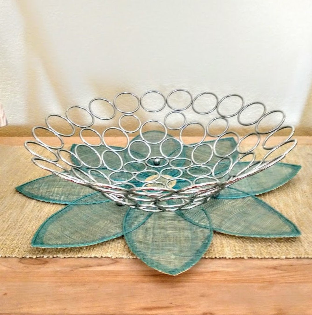 Vintage Geometric Wire Basket/bowl Decorative Circle Design Etsy