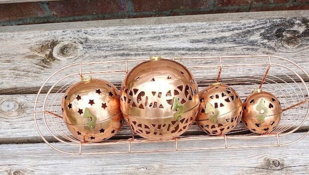 Potpourri Balls Copper and Brass With Hinge Hanger Vintage Etsy
