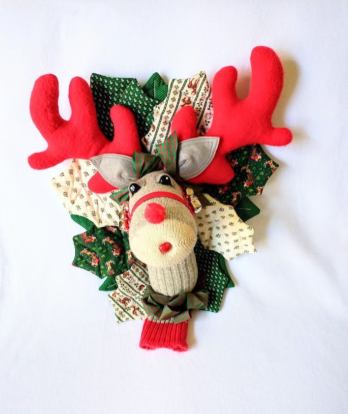 Vintage Style Reindeer Design Pot Holder + Towel Set – Domaci